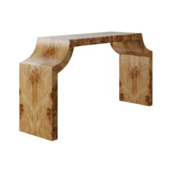 Custom Pasha Console Table -Furniture & Decoration Shop PashaConsoleTableinBurl.GoldenPecanMappaBurl.01