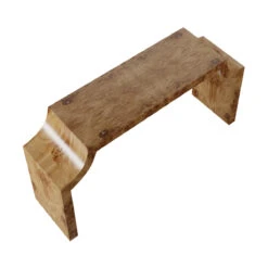 Custom Pasha Console Table -Furniture & Decoration Shop PashaConsoleTableinBurl.GoldenPecanMappaBurl.03