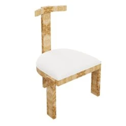 Custom Percival Chair -Furniture & Decoration Shop PercivalChair.GoldenPecanMappaBurl.03