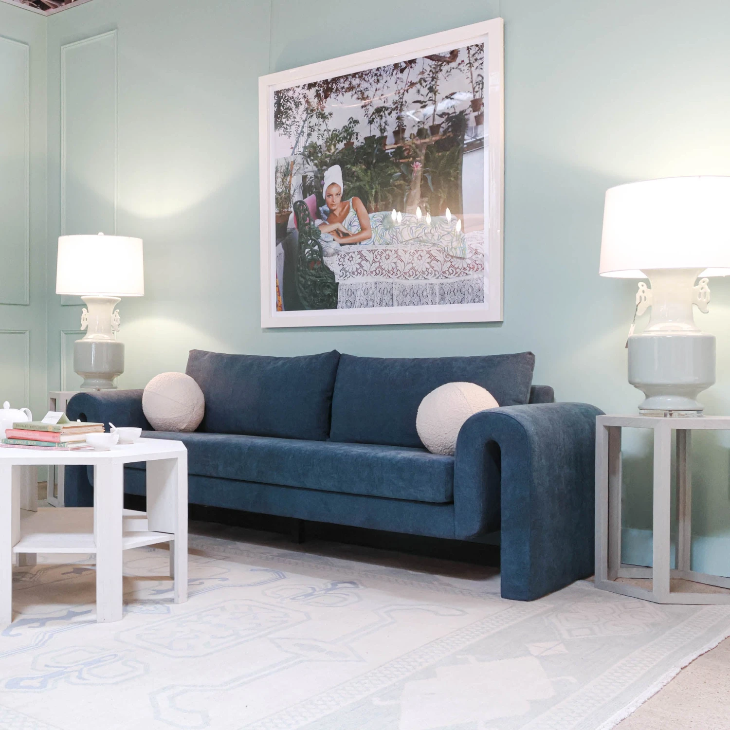 Promenade Sofa In Indigo 4 Promenade Sofa In Indigo - Image 2