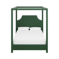Custom Provence Canopy Bed -Furniture & Decoration Shop ProvenceCanopyBedinEvelynEmeraldVelvet.01