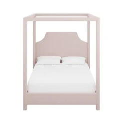 Custom Provence Canopy Bed -Furniture & Decoration Shop ProvenceCanopyBedinFrancisBlushWoven.01