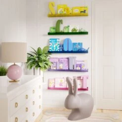 Rainbow Acrylic Bookshelf - Yellow -Furniture & Decoration Shop Rainbow Acrylic Bookshelf 36 in Blue.04 f3508e6e 70e4 453f a0cf 3868800c90c0