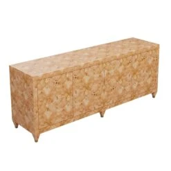 Recycled Patchwork Mallory Credenza -Furniture & Decoration Shop RecycledPatchworkMalloryCredenzaMatrix.GoldenPecan.03