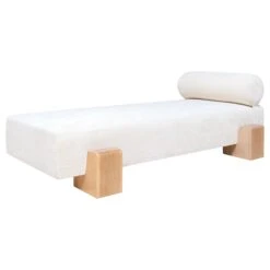 Row Daybed In Ivory Tweed -Furniture & Decoration Shop RowDaybedinIvoryTweed.02