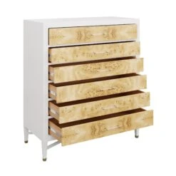 Custom Sadie Tall Boy Dresser -Furniture & Decoration Shop SadieTallBoyDresser.NaturalMappaBurl.04