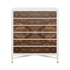 Custom Sadie Tall Boy Dresser -Furniture & Decoration Shop SadieTallBoyDresser.ProvincialMappaBurl.01