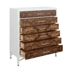 Custom Sadie Tall Boy Dresser -Furniture & Decoration Shop SadieTallBoyDresser.ProvincialMappaBurl.04