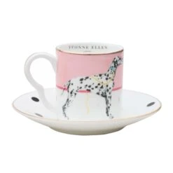 Set Of 2 Espresso Cup & Saucers - Dog/Zebra -Furniture & Decoration Shop Setof2EspressoCup Saucers Dog Zebra.03
