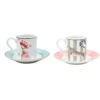 Set Of 2 Espresso Cups & Saucers - Cheetah/Parrot 2 Set Of 2 Espresso Cups & Saucers - Cheetah/Parrot -Furniture & Decoration Shop Setof2EspressoCups Saucers Cheetah Parrot.01