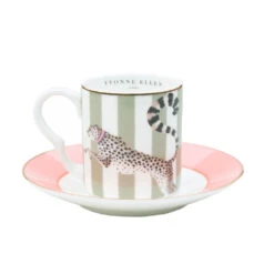 Set Of 2 Espresso Cups & Saucers - Cheetah/Parrot -Furniture & Decoration Shop Setof2EspressoCups Saucers Cheetah Parrot.03