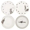 Set Of 4 Monochrome Animal Plates 2 Set Of 4 Monochrome Animal Plates -Furniture & Decoration Shop Setof4MonochromeAnimalPlates.01