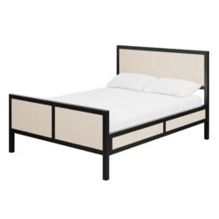 Custom Sibley Bed -Furniture & Decoration Shop SibleyBedinBlackLacquer.HenryGrasscloth.02 b67221cf 9134 4c4e a614 d574883d3103