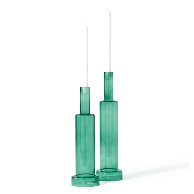 Skyscraper Green Candle Holder - Set Of 2 5 Skyscraper Green Candle Holder - Set Of 2 - Image 3