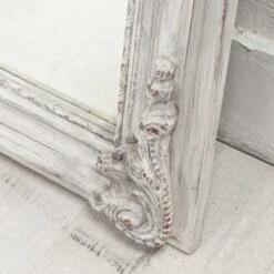 Small Grey Wash Mirror With Decorative Wreath Top 10 Small Grey Wash Mirror With Decorative Wreath Top -Furniture & Decoration Shop SmallGreyWashMirrorwithDecorativeWreathTop.04