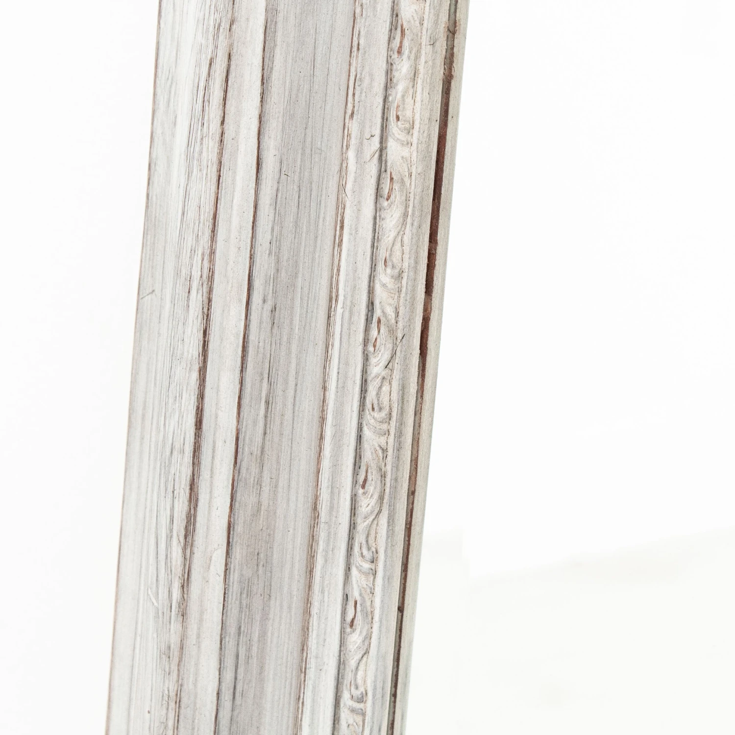 Small Grey Wash Mirror With Decorative Wreath Top 7 Small Grey Wash Mirror With Decorative Wreath Top - Image 5