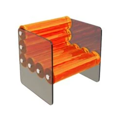 Smokey Orange Acrylic Armchair -Furniture & Decoration Shop SmokeyOrangeAcrylicArmchair.04