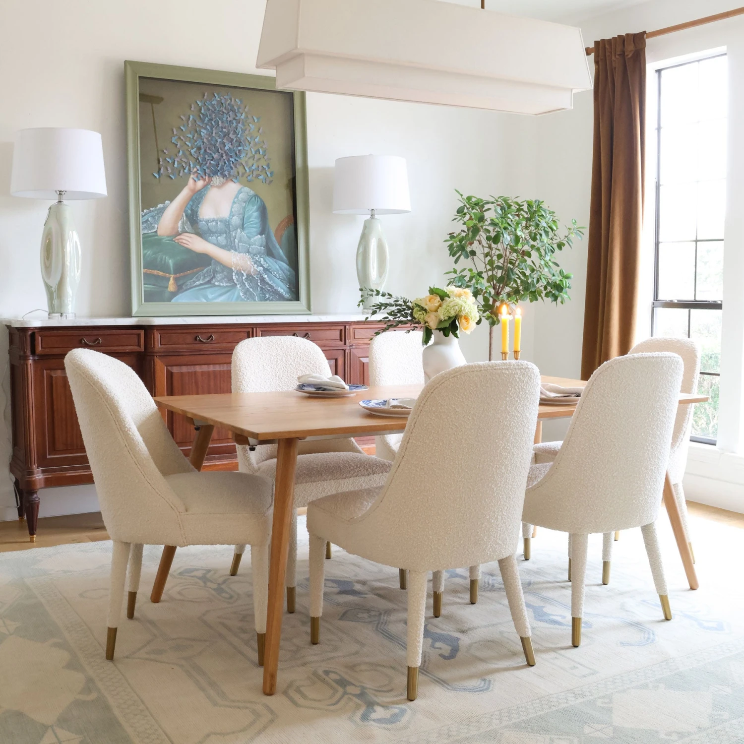 Tavish Dining Chair In Ivory Boucle 8 Tavish Dining Chair In Ivory Boucle - Image 6