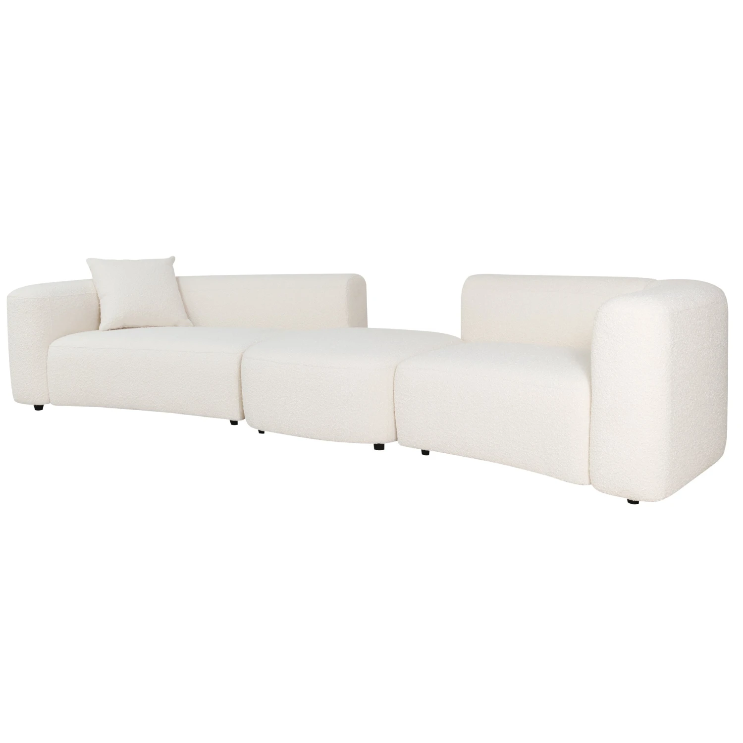 The Straight Talker Sectional In Ivory Boucle 5 The Straight Talker Sectional In Ivory Boucle - Image 3
