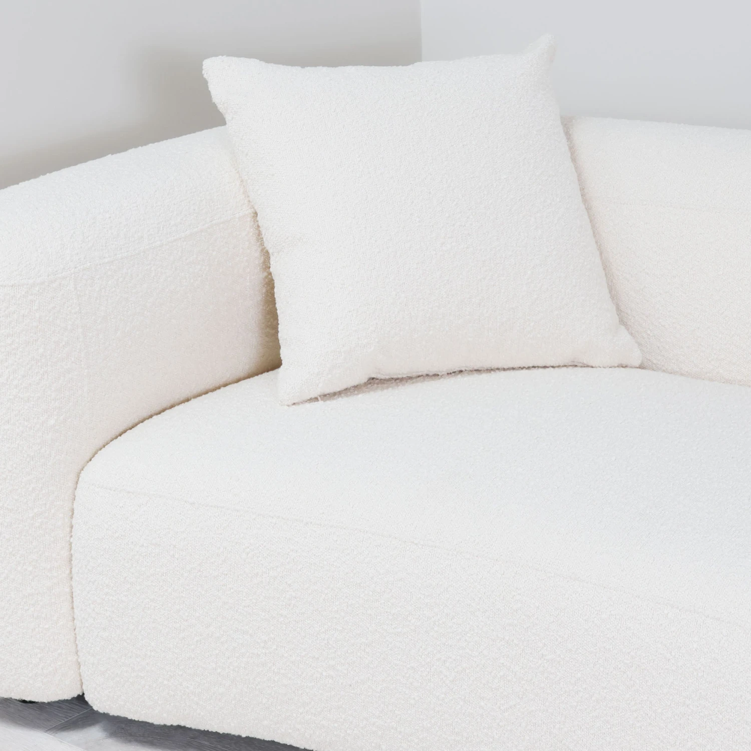 The Straight Talker Sectional In Ivory Boucle 7 The Straight Talker Sectional In Ivory Boucle - Image 5