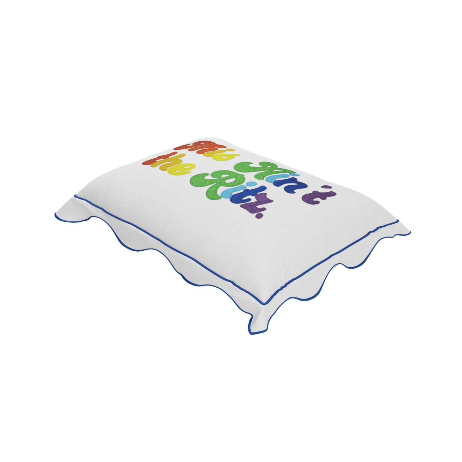 This Ain’t The Ritz Pillow Cover - Rainbow 5 This Ain’t The Ritz Pillow Cover - Rainbow - Image 3