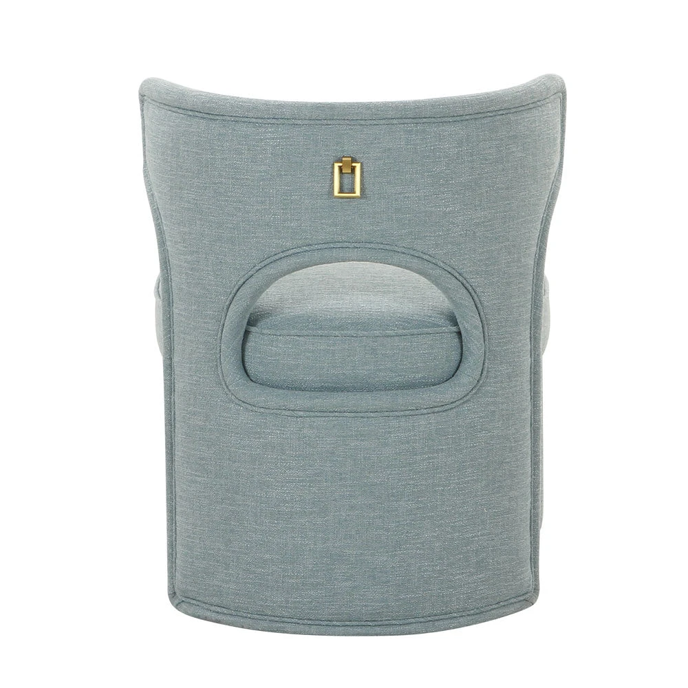 Valerie Dining Chair In French Blue Linen 11 Valerie Dining Chair In French Blue Linen - Image 9