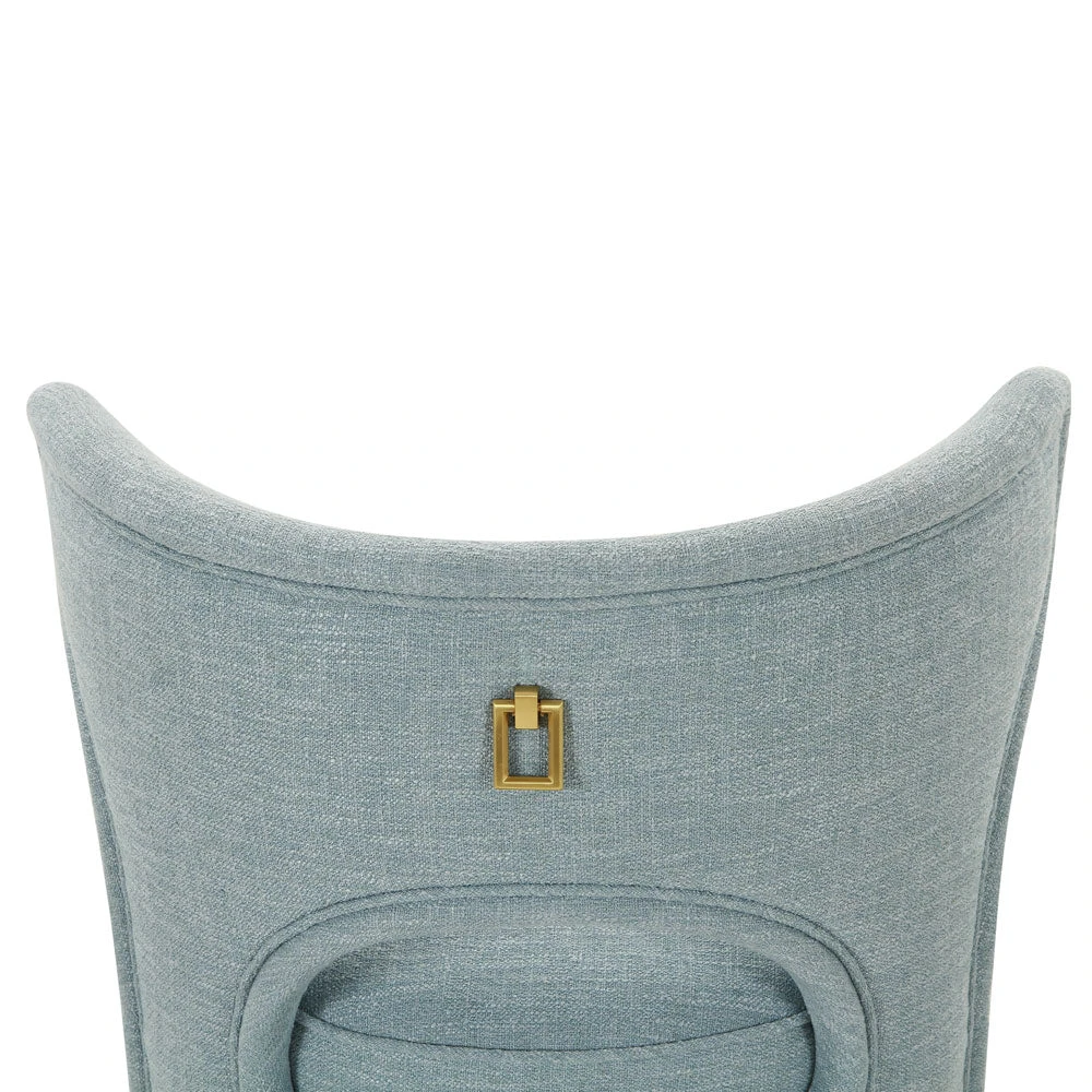 Valerie Dining Chair In French Blue Linen 12 Valerie Dining Chair In French Blue Linen - Image 10