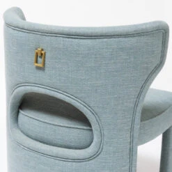 Valerie Dining Chair In French Blue Linen 16 Valerie Dining Chair In French Blue Linen -Furniture & Decoration Shop ValerieDiningChairinFrenchBlueLinenDetail.03