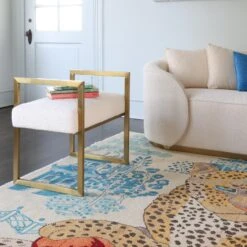 Westland Bench In Ivory Boucle -Furniture & Decoration Shop WestlandBench.09