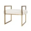 Westland Bench In Ivory Boucle -Furniture & Decoration Shop WestlandBenchinIvory.01