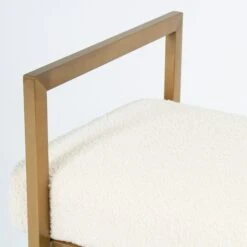 Westland Bench In Ivory Boucle -Furniture & Decoration Shop WestlandBenchinIvory.04