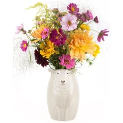 White Faced Suffolk Sheep Flower Vase -Furniture & Decoration Shop WhiteFacedSuffolkSheepFlowerVase.03