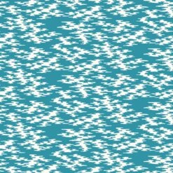 Wood Block Clouds - Teal