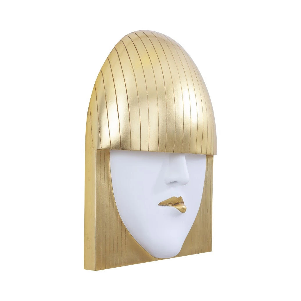 Fashion Faces Large Pout Wall Art - Gold 4 Fashion Faces Large Pout Wall Art - Gold - Image 2