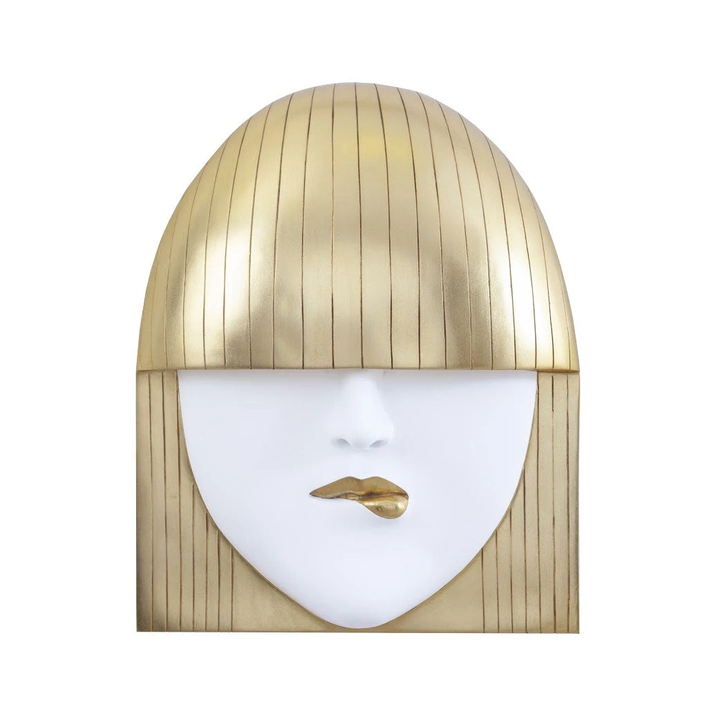 Fashion Faces Large Pout Wall Art - Gold 3 Fashion Faces Large Pout Wall Art - Gold