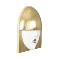 Fashion Faces Large Kiss Wall Art - Gold -Furniture & Decoration Shop ph101927 1
